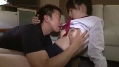 japan roli teen 制服JK女子高生赤リボンのザ・セーラー服の学生と生中だしセックスのthumbnail