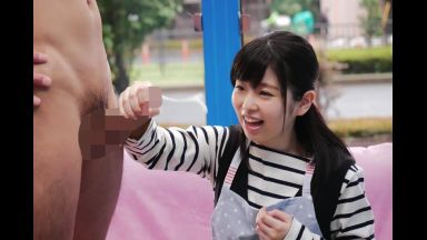 【マジックミラー号】巨乳保育士が敏感おちんぽを励まし我慢できずに自分も挿入されイってしまう！のthumbnail