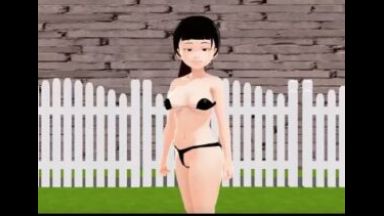 ［3Dエロアニメ］極小マイクロビキニのお姉さんが庭で軽い体操なんかしてるんですけど微エロって感じでなかなかいいでしょのthumbnail