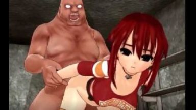 ［3Dエロアニメ］地下室に巣食っている地下男という化け物に襲われてしまったチアリーダーちゃんはバイブでもてあそばれてからデカチンぶち込まれてさあ大変のthumbnail