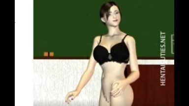 ［3Dエロアニメ］まことにエロい女教師だな…顔がエロい体がエロい下着がエロい…教室でエッチしてるなんて失格ですのthumbnail