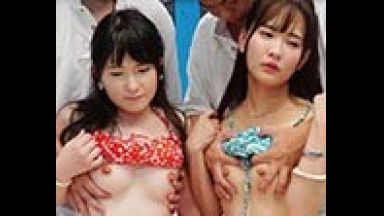 ♡友達と一緒に初めての乳揉みSEX♡海ナンパされた少女はおマンコも開放的でチンポ挿入しちゃったのthumbnail