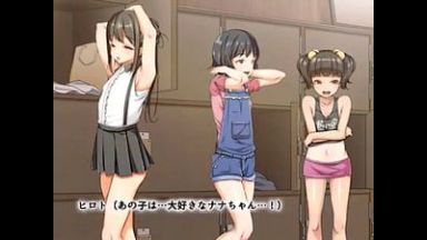 銭湯番台の小学生がスケベなお姉さん達とSEX＆片思いのJSに中出しするモーションアニメ【エロアニメ 痴女 貧乳】のthumbnail