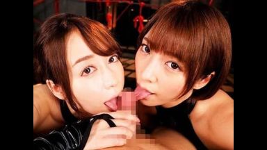 【ボンテージスタイルの2人に♥】チ〇ポに快感を与え射精管理をしてきた美痴女2人に焦らされながら美マンに導かれて。。。のthumbnail