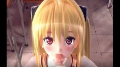 ［3Dエロアニメ］ぐうかわ女子校生と学校でエッチする気分はどんなだろ…可愛い顔で見つめられながらフェラしてもらっちゃってさのthumbnail