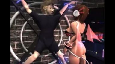 ［3Dエロアニメ］悪魔には珍しいフタナリちゃんが男を拘束して痴女ってたのにいつの間にか形勢逆転してフェラされてやんののthumbnail