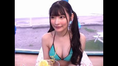 黒髪ツインテールな水着美少女JDが手コキ射精チャレンジ企画に挑戦！童貞おじさんの立ちバックでハメ潮する筆おろし！のthumbnail