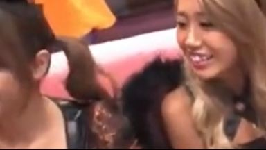 【マジックミラー号】めっちゃエロい黒ギャルコスプレイヤーハロウィンでテンアゲ素人ナンパ乱交ツインテールビッチたちのthumbnail