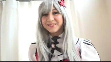 【男の娘】とってもキュートなコスプレ男の娘オナニーしてお尻におもちゃ入れちゃう！【エロ動画】のthumbnail