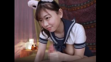 【綾瀬こころ】逆バニーの制服バージョンが、激エロ… 神乳丸だしのメンエス嬢が、フェラ＆パイズリ抜き…のthumbnail